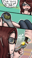 micro blushing playful glasses jeans smiling fire smoking death cruel burning bowl smoke piercing drugs top pot alex mspaintgts lighter weed