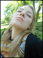 collage vore blonde mouth lips shrunken_person outdoors sticking_out starkadhr