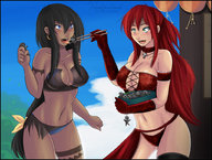 breasts drawing giantess vore cleavage anime nekochank shrunken_men giantesses