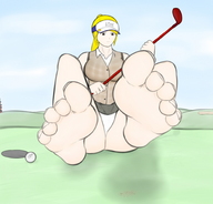 drawing micro blonde color toes barefoot pantyshot ponytail sitting village grass field point_of_view yamumil club