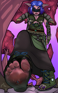 drawing crush micro feet color soles blood sweat foot_crush walking cruel dirty world_of_warcraft night_elf blind mspaintgts auroralii moccasin