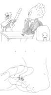 drawing feet sword shrunken demoness foot_play cruel iris_(ethan64) emmacat64