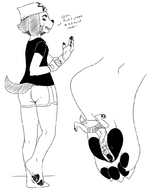 drawing feet furry anthro monochrome foot_crush emmacat64