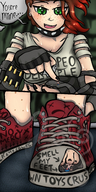 micro blushing barefoot green_eyes shoes brunette sweat domination smiling in_shoe gloves collar teasing smelly freckles writing converse mspaintgts skylar red_tips