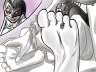 drawing feet color digimon barefoot red_eyes between_toes shrunken_person grandezu lady_devimon