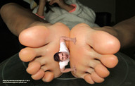 collage toes barefoot soles domination foot_crush shrunken_man crlvr between_feet george jennyfeet84