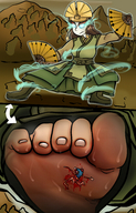 drawing crush micro feet color barefoot blood sweat in_shoe battle death boot x-ray avatar glowing_eyes mspaintgts kyoshi avatar_kyoshi