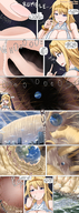 drawing giantess earth blonde space comic color destruction planet ochiko_terada purple_eyes nose ydnkm inhaled nasal_vore cosmic_giantess
