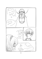 drawing insertion nude monochrome smiling short_hair shrunken_man hairband blindfold no_background 2b 9s