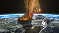 giantess collage earth giga space destruction barefoot spaceship walking missiles nail_polish