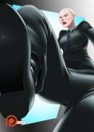 drawing blonde color soles shoes bondage tie shrunken_man suit cruel point_of_view commission spokle willedgecomb