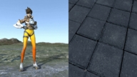 city mega foot_crush animation looking_down point_of_view digital_render overwatch tracer_(overwatch)
