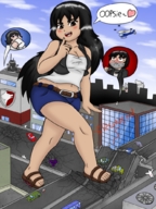 drawing giantess crush feet color destruction toes rampage sandals cartoon joethevenezuelan joanne rule64 mathias_enblade