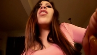 breasts vore tongue mouth brunette low_angle giantess_katelyn food advertisement screen_capture point_of_view looking_at_viewer perspective slutty_pervy_siblings-swallowing_my_brother