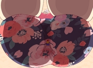 drawing white_hair color butt clothed butt_crush huge_breasts low_angle short_hair sitting shrunken_woman point_of_view thaddeusmcboosh