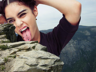 giantess collage tongue outdoors earrings crowds running_away cliff imminent_vore massivegts looking_at_tiny gtsvideos1