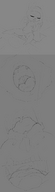 drawing pokemon furry monochrome saliva topless open_mouth closed_eyes point_of_view meloetta theboogie shortstack