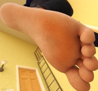 giantess feet toes barefoot soles jeans low_angle walking unaware shrunken_woman indoors point_of_view jetslasher stuck_to_foot digital_render