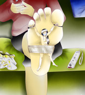 drawing toes barefoot soles domination shrunken_woman point_of_view imminent_crush kaytlin-andcie