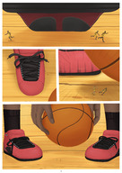 drawing comic basketball bending_over unaware sneakers dark_skin grabbing panels running_away ayami6 minor_league