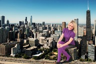 collage city blonde destruction wonderslug sitting skyscraper highway vehicles looking_at_viewer chicago purple_outfit hannah tiny-little-lisa