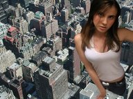 giantess collage city long_hair brunette outdoors top gtsvideos1