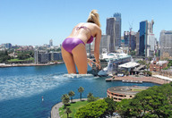 breasts giantess collage city mega blonde butt swimsuit water wonderslug ponytail skyscraper back ships harbor tiny-little-lisa alexandra_gerrard
