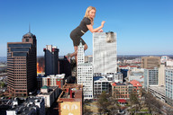 giantess collage city blonde destruction buildings wonderslug fire looking_at_viewer rooftop_view lainey_watson tiny-little-lisa