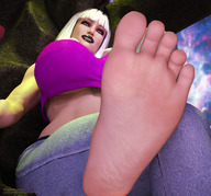 giantess feet barefoot point_of_view jetslasher digital_render