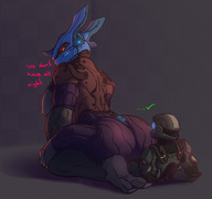 drawing color large_breasts butt sex mini_giantess sitting looking_back no_background