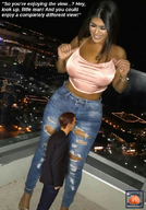 collage small_man story amazon squeezemeflat rooftop torn_jeans looking_at_tiny