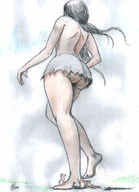 drawing giantess color barefoot anime foot_crush stroll nikko goddessia