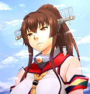 drawing giantess color brunette brown_eyes sailor_outfit on_shoulder kantai_collection nagian 凪庵