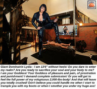 collage cleavage domination story mini_giantess boots bondage latex dominatrix whip squeezemeflat imminent_crush zipper