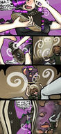 drawing micro feet upskirt comic color bra skirt green_eyes purple_hair shoes insole teasing laughing cat_girl smelly stinky converse smothering striped_panties mspaintgts