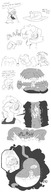 drawing vore comic monochrome tongue robot teeth unaware inside_mouth inside_stomach lucy slime_girl jelly emmacat64