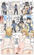 drawing giantess blonde comic color futanari penis handheld reaching uru
