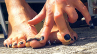 collage feet toes barefoot finger hand shrunken_woman between_toes pedicure manicure loryelle