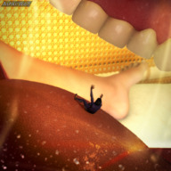feet vore tongue teeth saliva shrunken_woman inside_mouth emma digital_render ashkiiwolf