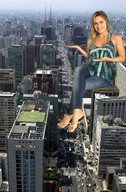 giantess collage feet city blonde buildings streets vehicles looking_at_viewer brazil são_paulo zebos2003 renata_davilah