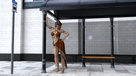 feet shrunken_men sandals foot_crush legs belly under_foot crlvr raised_foot olivia looking_at_tiny digital_render amgipi