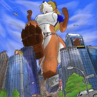 drawing giantess crush feet furry foot_crush fox_girl
