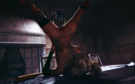 breasts nipples insertion nude pussy blonde long_hair boots harley_quinn navel legs bottle ponytails tattoo digital_render narkoman22 city_of_kandor