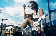 giantess collage city asian spoon eating bowl sitting_on_building