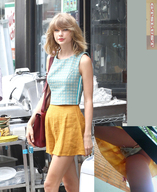 collage upskirt blonde legs shrunken_man thighs looking_at_viewer taylor_swift panty_entrapment gtslust
