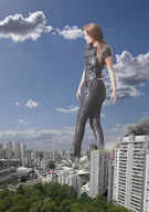 giantess collage long_hair destruction clothed helicopter brunette wonderslug walking smoke barbara_palvin