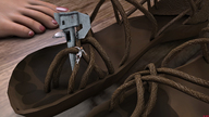 giantess feet barefoot spaceship sandals straps nail_polish drcreep crash_landing digital_render