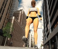 giantess city brunette looking_down streets sneakers imminent_crush digital_render strolling giantess_lover45 sportswear