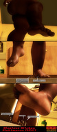 nude feet comic butt soles kitchen shrunken_people cruel dark_skin preview voluptuous raised_foot imminent_crush digital_render thick yarifox