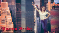 city long_hair jeans brunette sunglasses leaning outdoors giantessbuster209 musetta_vander